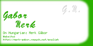 gabor merk business card